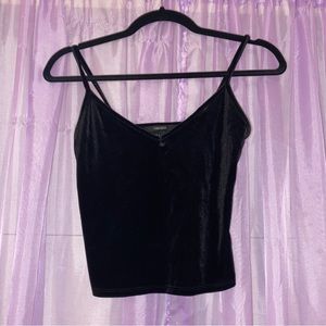 Forever 21 Black Velvet Tank Top